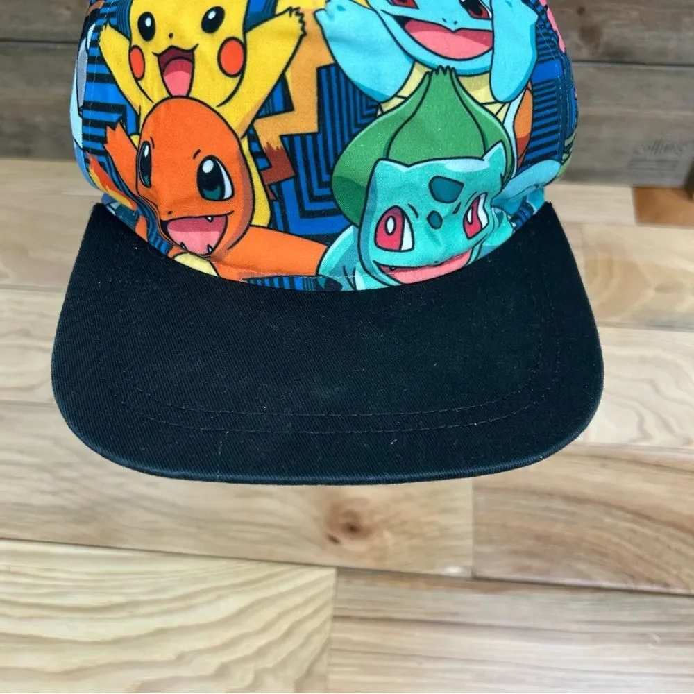 Pokémon SnapBack Baseball Cap Hat Pikachu Squirtle Nintendo Game Freak Youth OS
